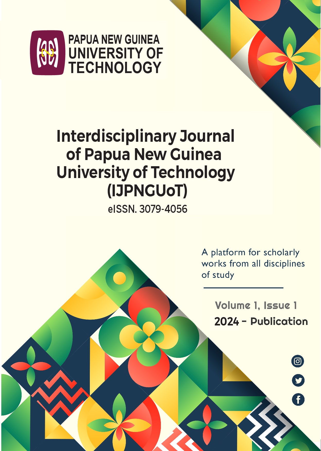 Cover page for Issue 1